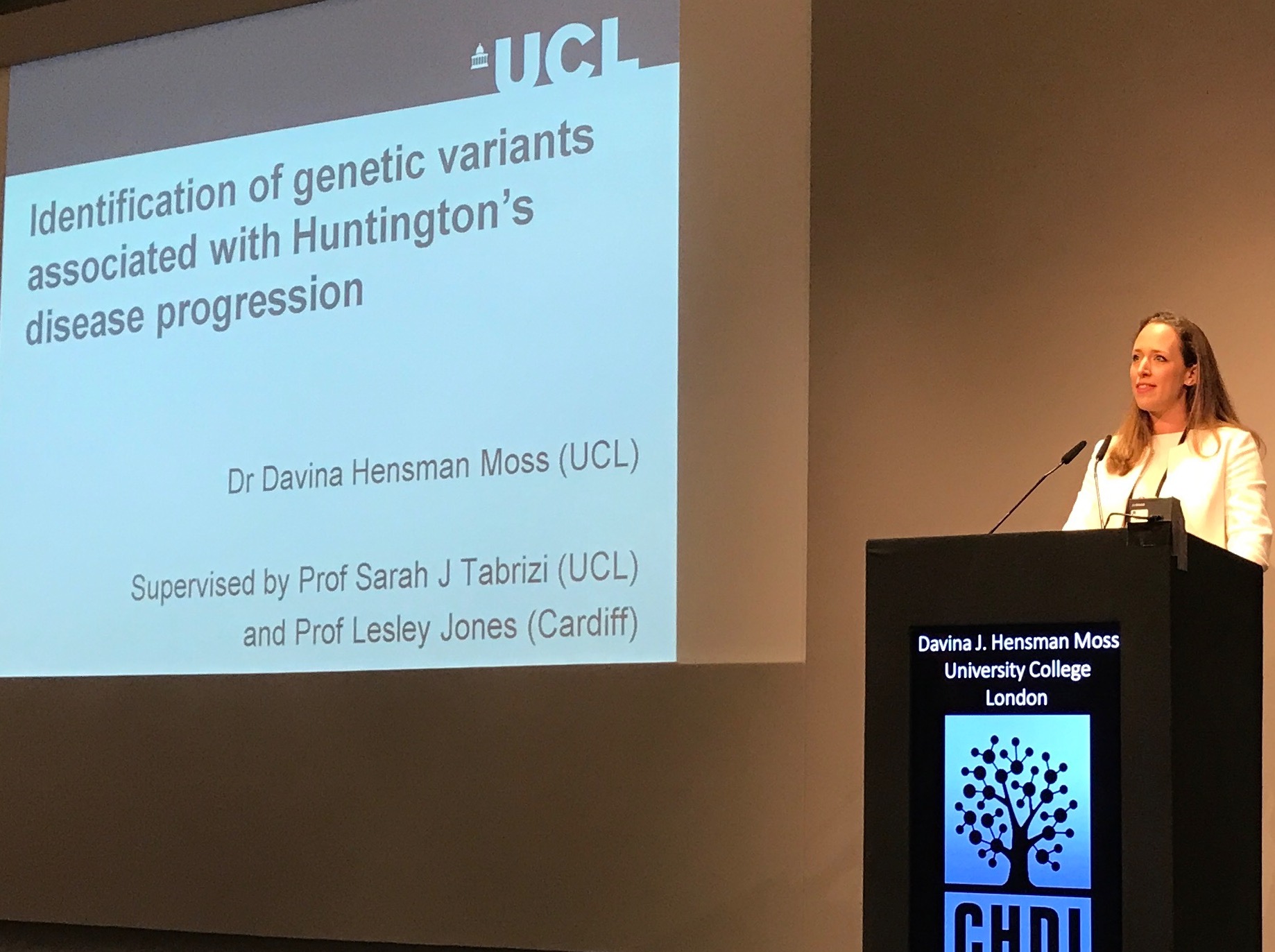 Davina Hensman Moss da UCL identificou diferenças genéticas que tornam a mutação genética da DH instável